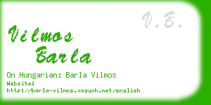 vilmos barla business card